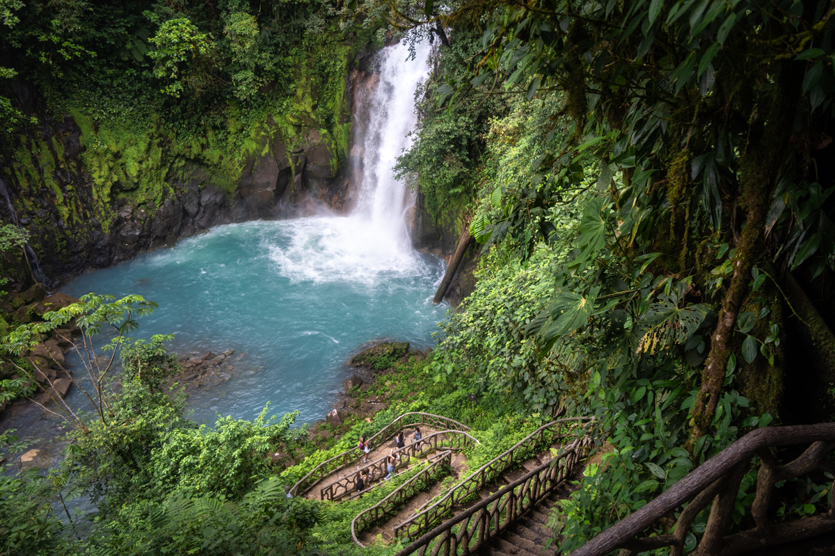 Costa Rica itinerary: Rio Celeste Waterfall.