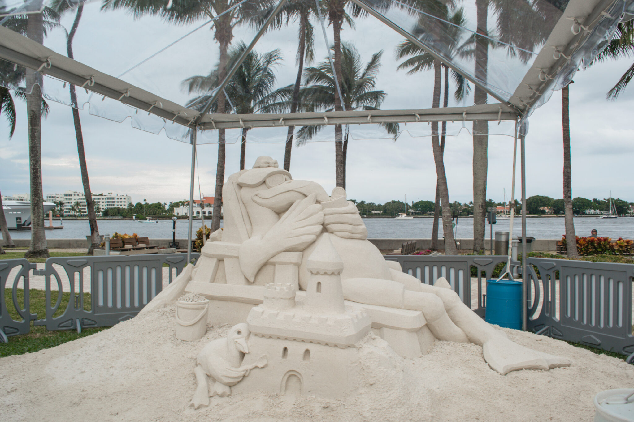 One of the sand sculptures in West Palm Beach Florida. 