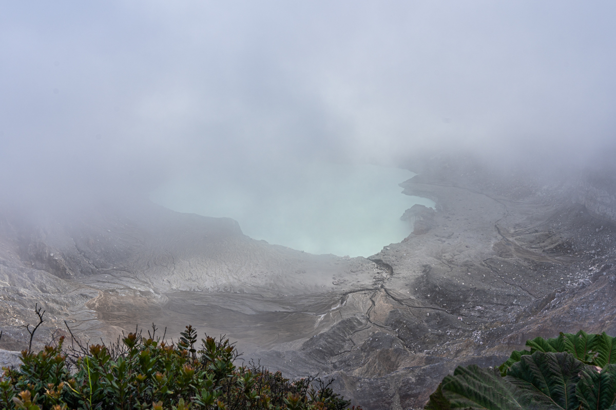 The volcanic crater at the Poas Volcano National Park in Costa Rica.
