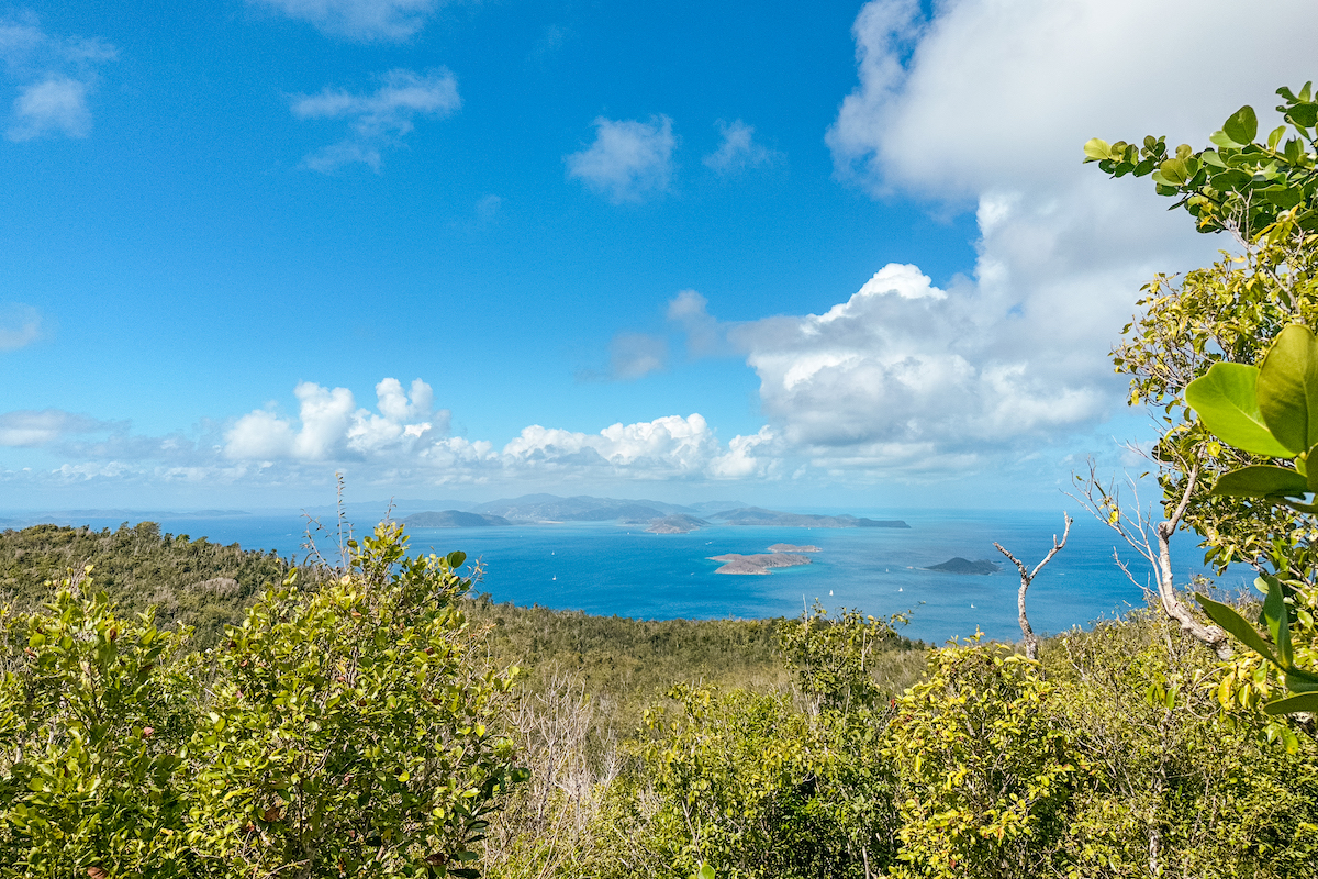 The view from Gorda Peak in the British Virgin Islands.