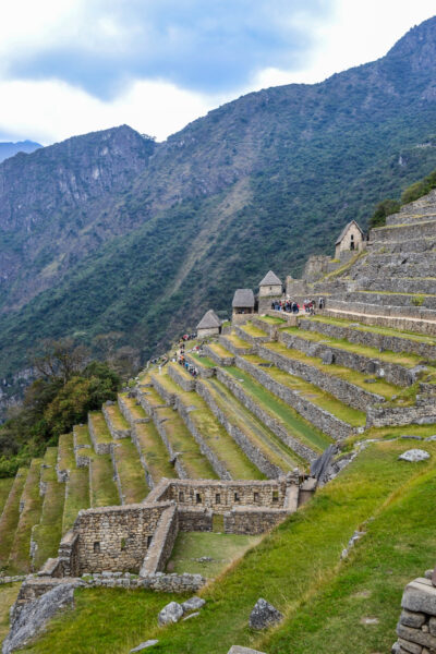 The agricultural terraces at Machu Picchu.