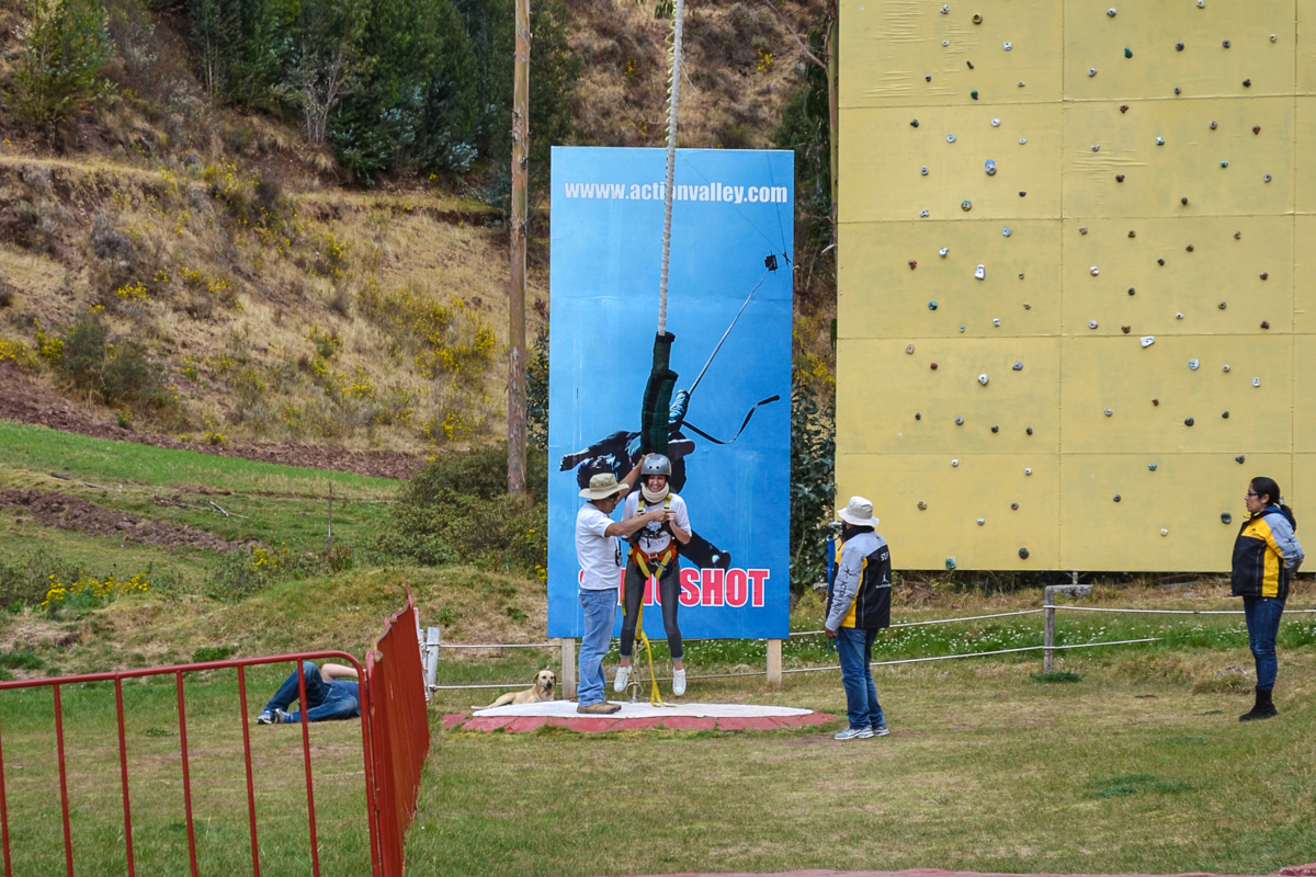 The Human Slingshot at Action Valley Cusco, Peru.