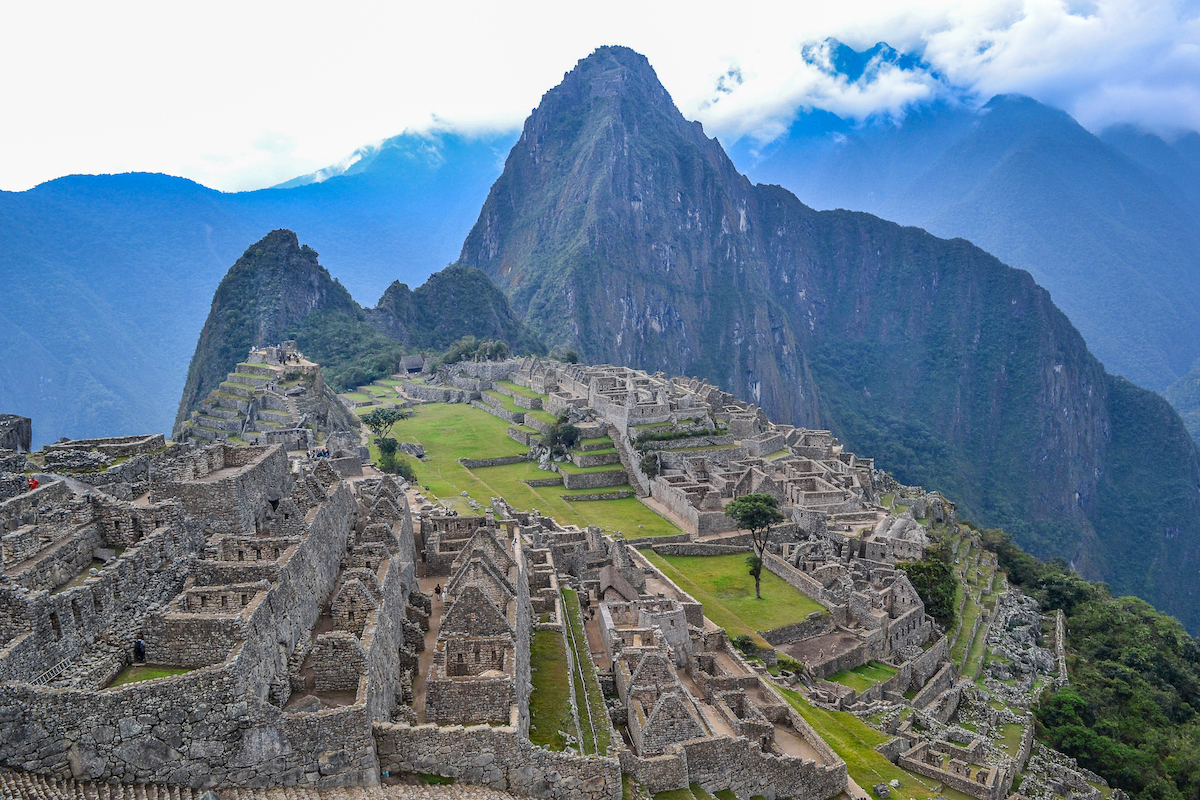 One of the New Seven Wonders of the World: Machu Picchu in Peru.