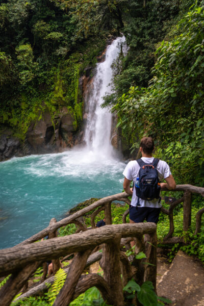 The Rio Celeste waterfall in August. 