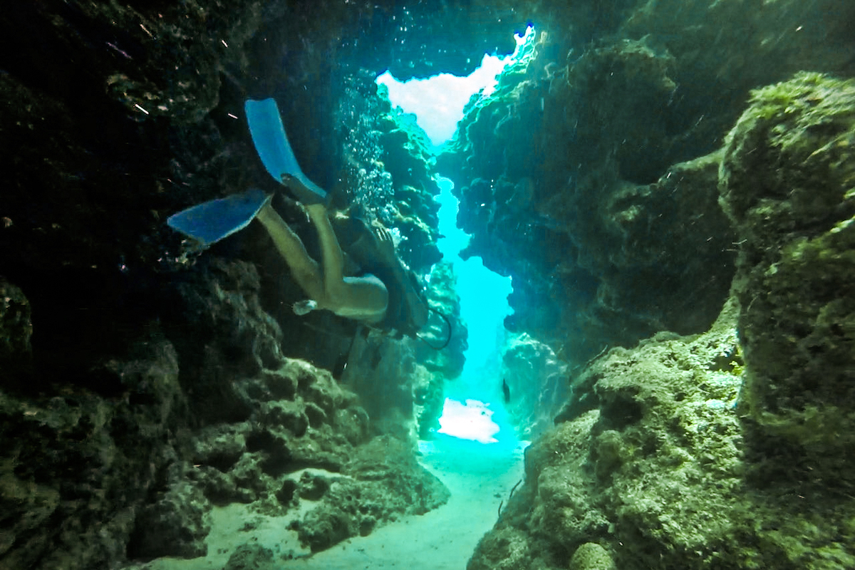 One of my favorite things to do on Grand Cayman was scuba dive Devils Grotto.