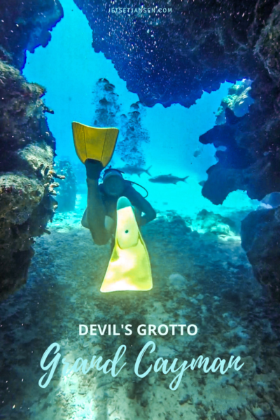 Scuba diving in Grand Cayman at Devil's Grotto and Eden Rock.