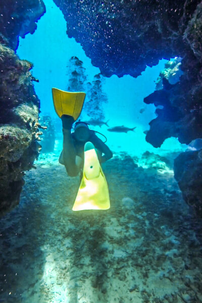 Scuba diving Eden Rock in Grand Cayman.