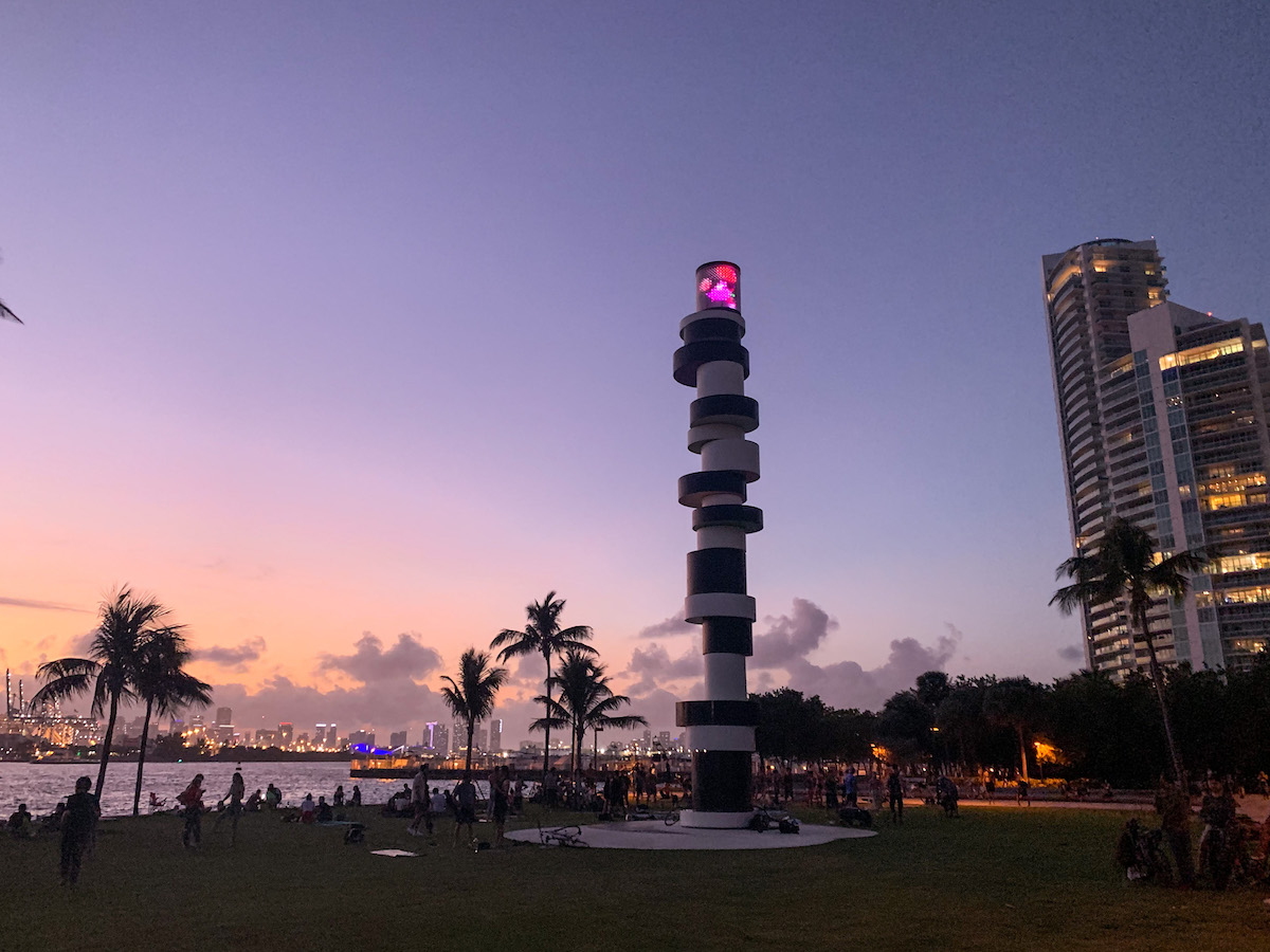 South Pointe Park is one of the best places to take pictures in Miami at sunset.