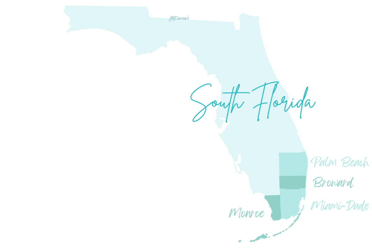 Counties in South Florida.
