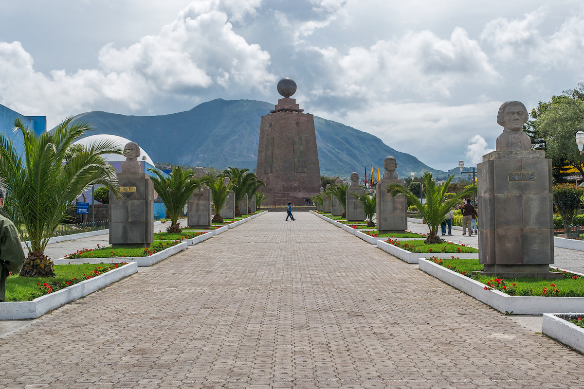 Visiting Mitad del Mundo to walk on the equator in Ecuador!