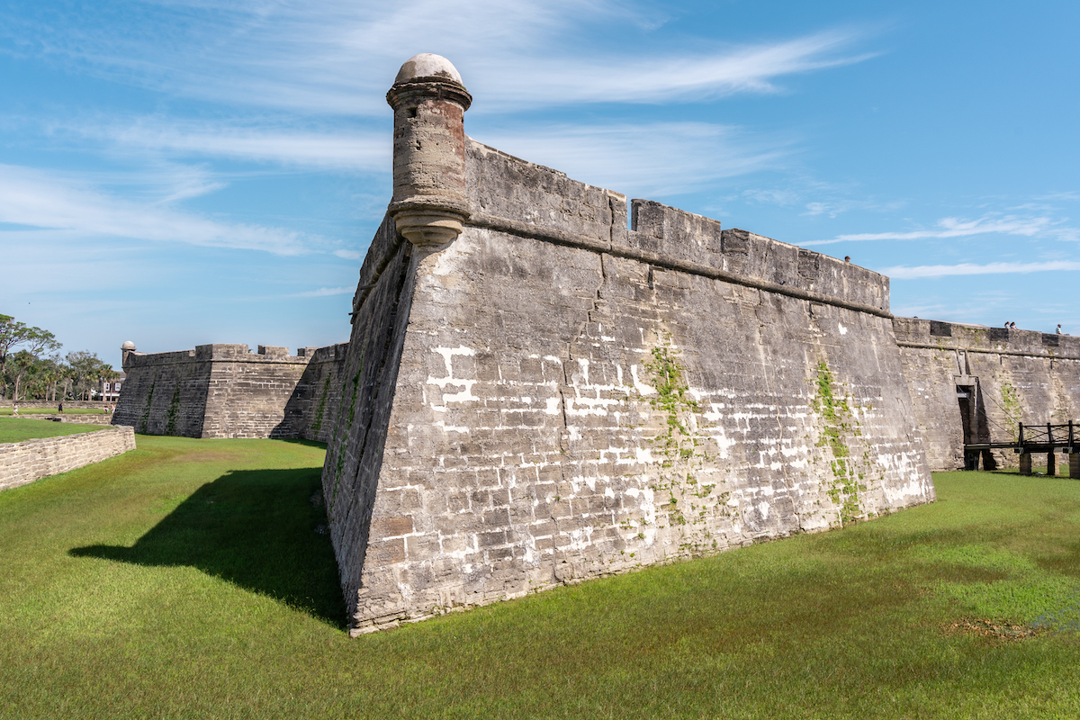 The Castillo de San Marcos National Monument in St. Augustine, Florida.
