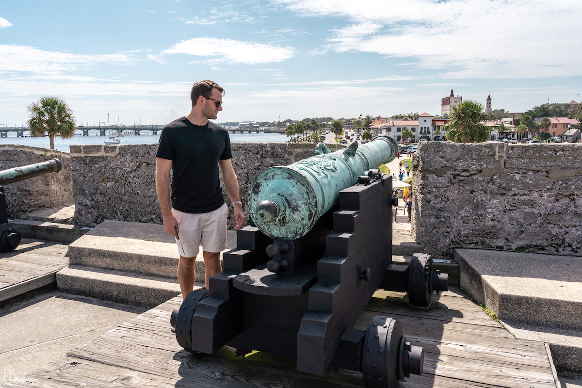 On top of the Castillo de San Marcos national monument in St. Augustine.