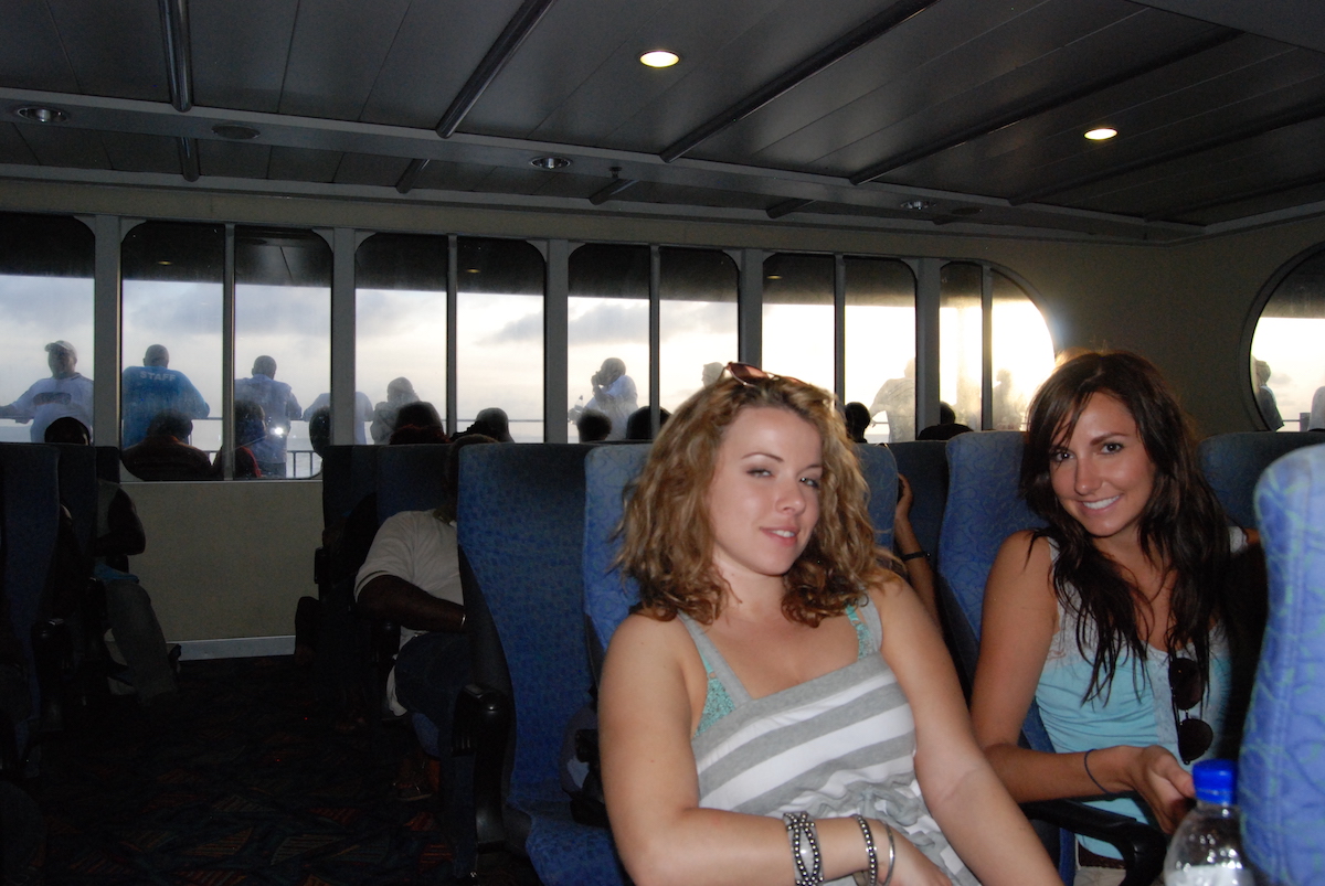Taking the ferry from Trinidad to Tobago.