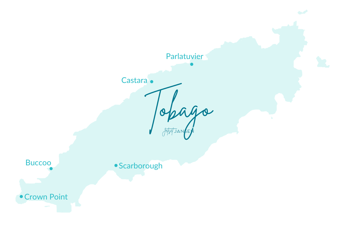 A map of Tobago.