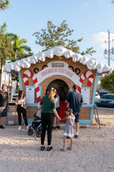 The gingerbread ticket house.