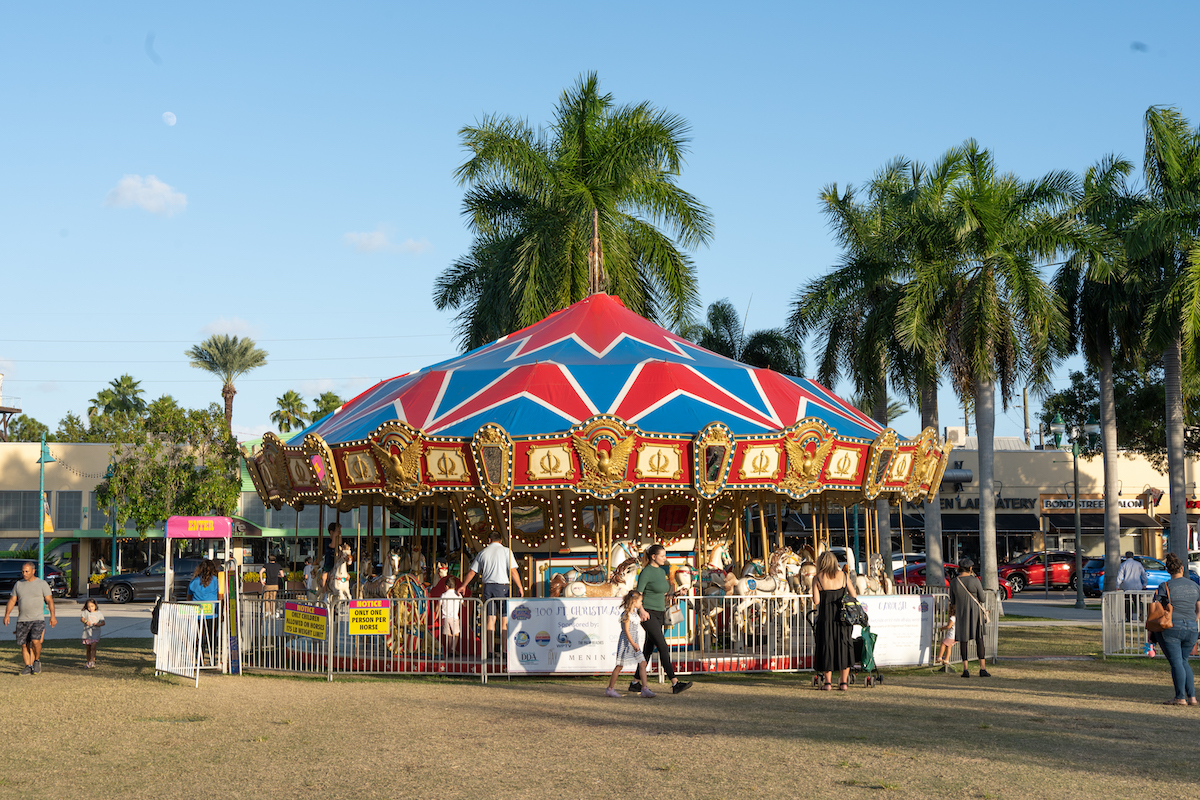 Christmas carousel in Delray Beach.