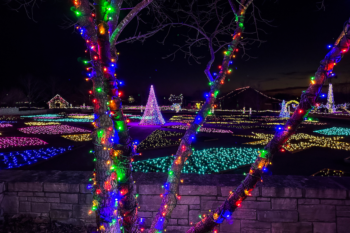 Powell Gardens Christmas lights.