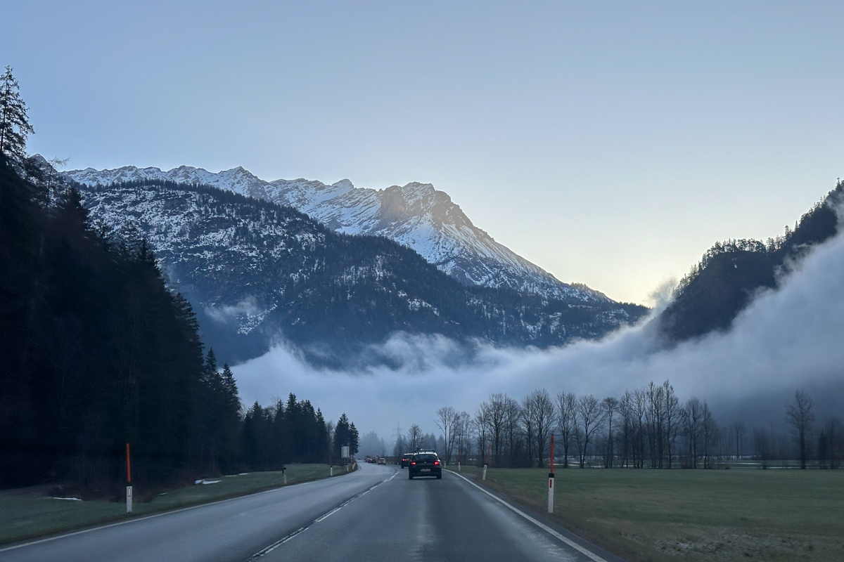 Taking a road trip through the Austrian Alps.