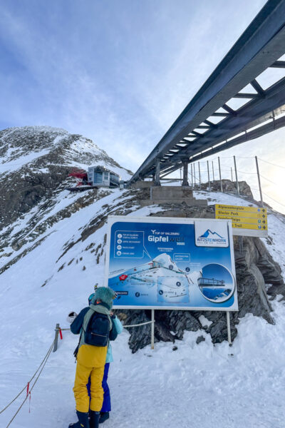The tram up the Kitzsteinhorn Glacier at Kaprun.