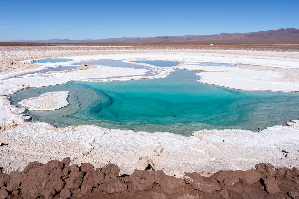 The hidden lagoons of Baltinache in the Atacama Desert.