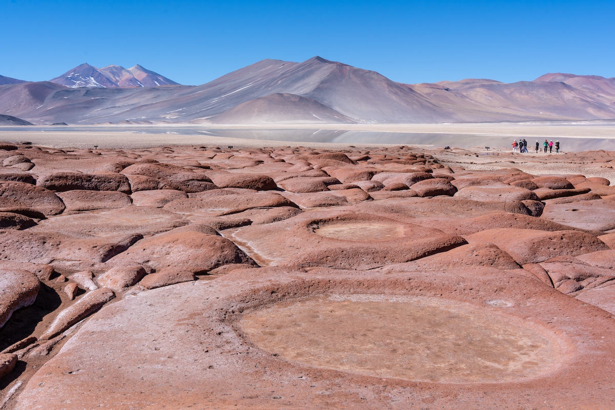 Piedras Rojas or red stones is one of the best things to do in the Atacama Desert in Chile.