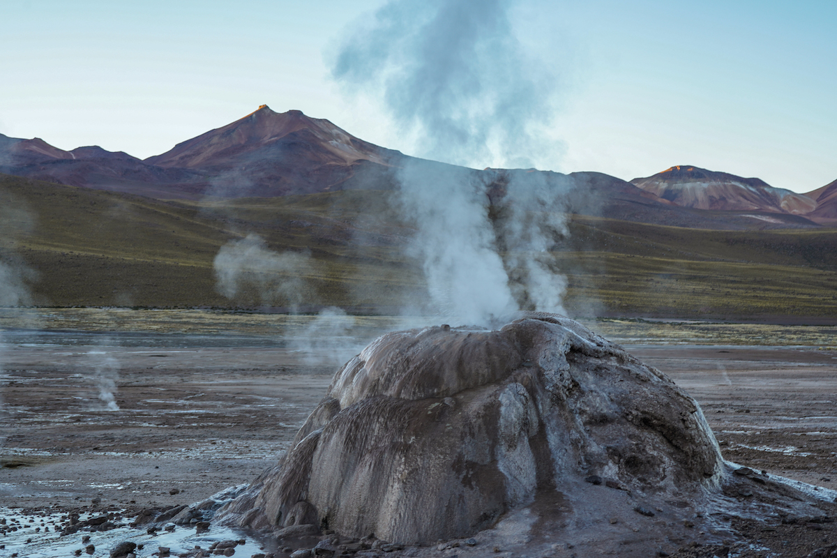 Exploring the Tatio Geysers at sunrise.