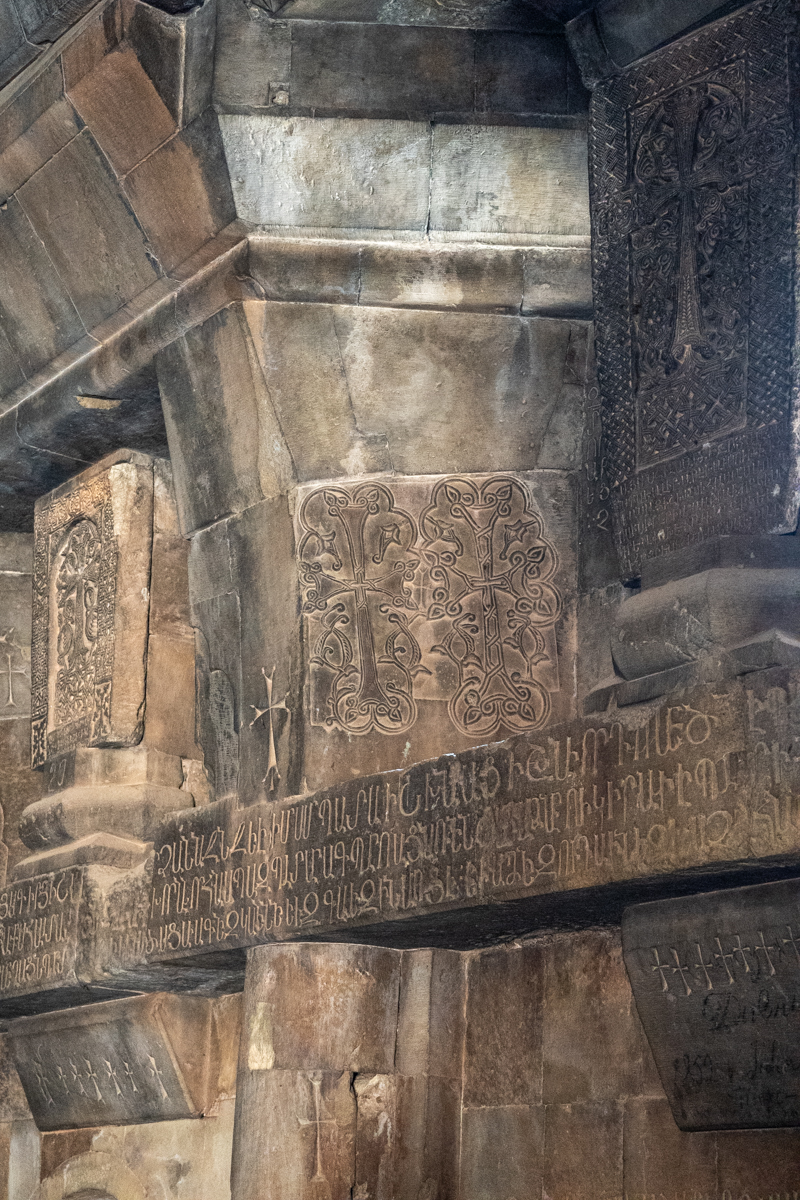 Inside the Noravank monastery. 