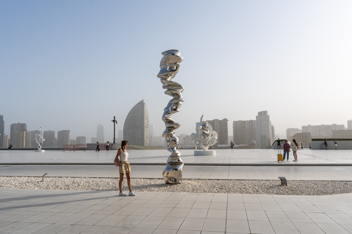 The city of Baku, Azerbaijan from the cultural center.