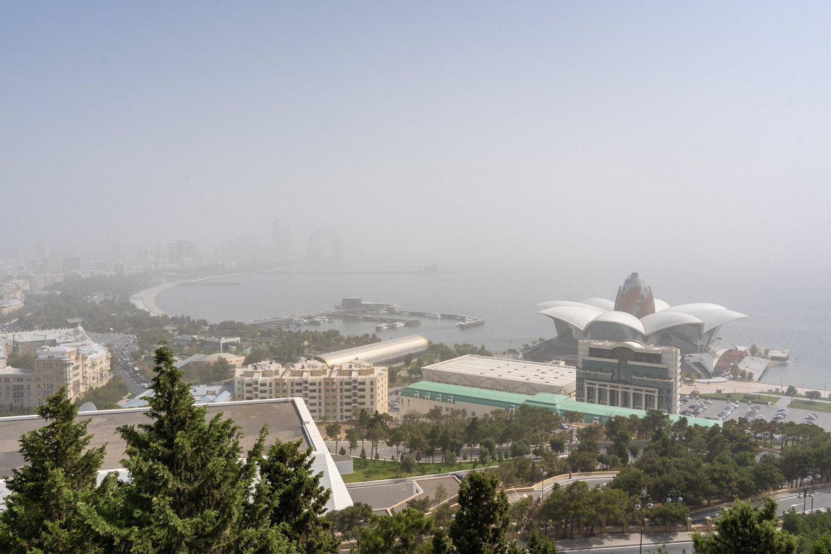 The Baku skyline.