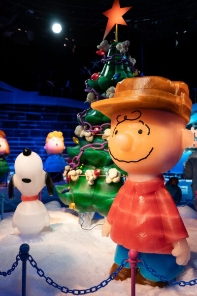 ICE! at Gaylord Palms in Orlando, Florida featuring A Charlie Brown Christmas.