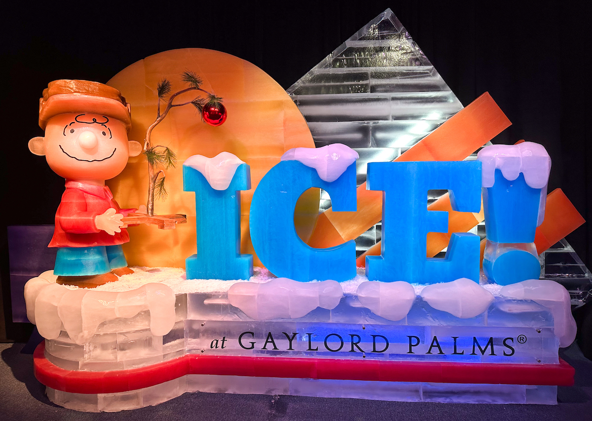 ICE! at Gaylord Palms in Orlando, Florida at Christmas.