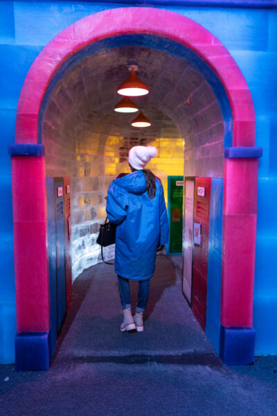 Ice tunnels at ICE in Orlando, Florida.