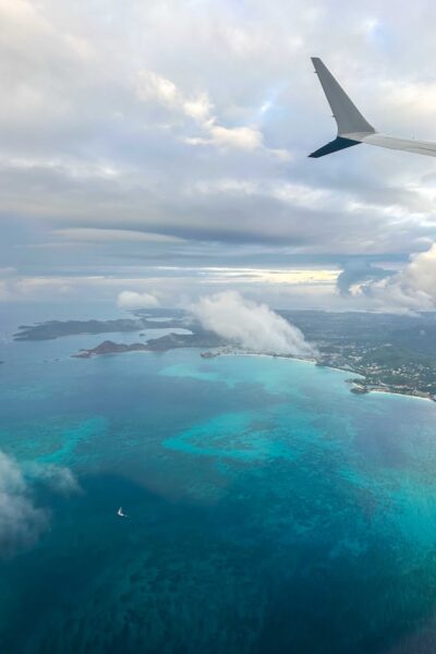 A view of Antigua island from the plane.