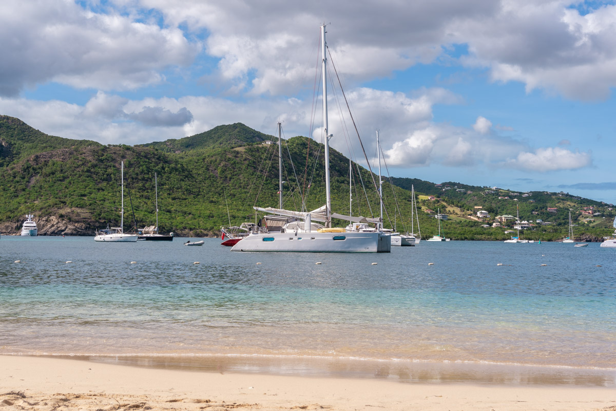 Pigeon Point Beach in Antigua island.