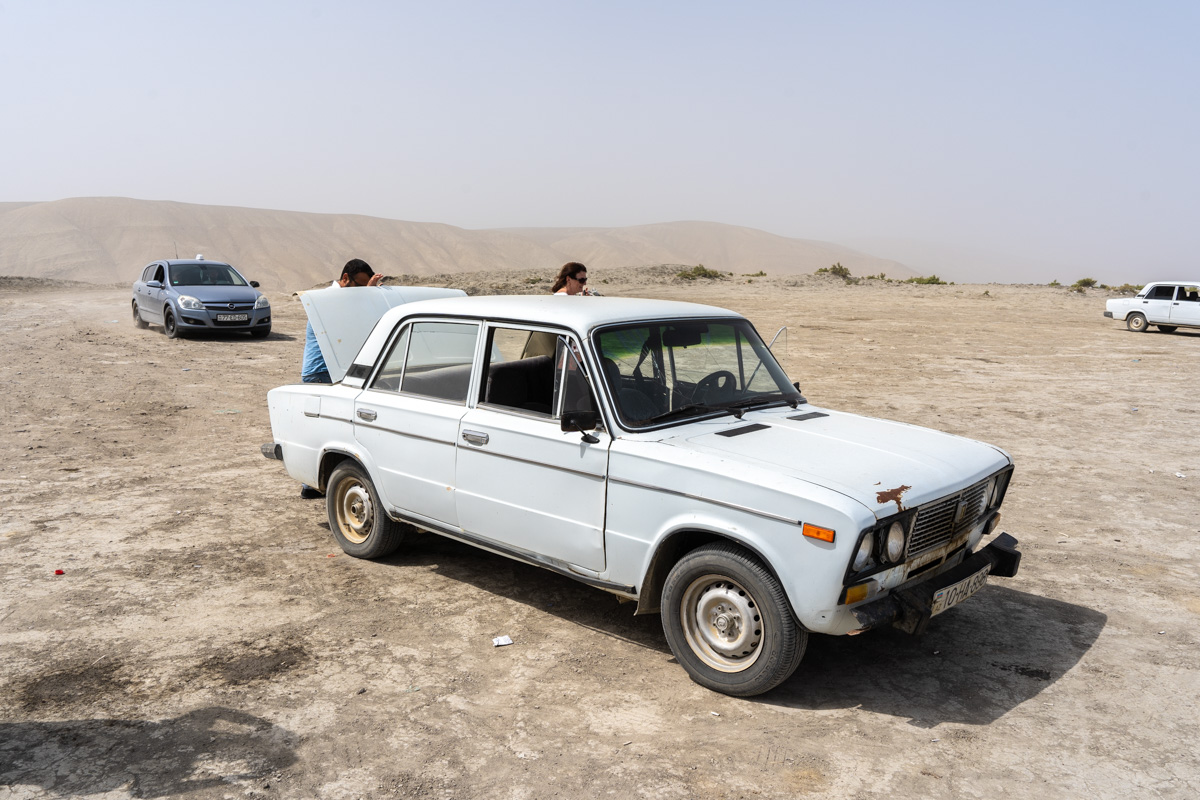 An old soviet car in Azerbaijan.