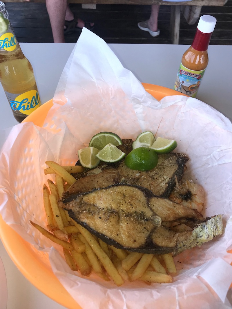 Lunch at Zeerover's in Aruba.