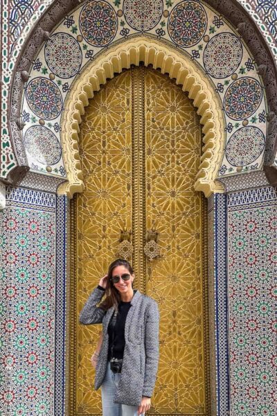 The Royal Palace Gate in Fes, Morocco.