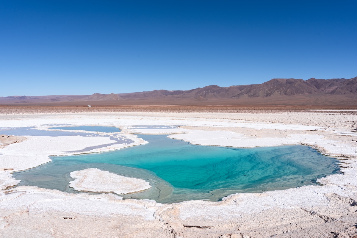 The hidden lagoons of Baltinache in Chile.