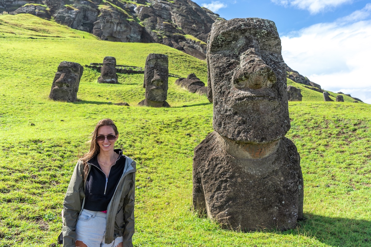 The Moai statues at Rano Raraku.