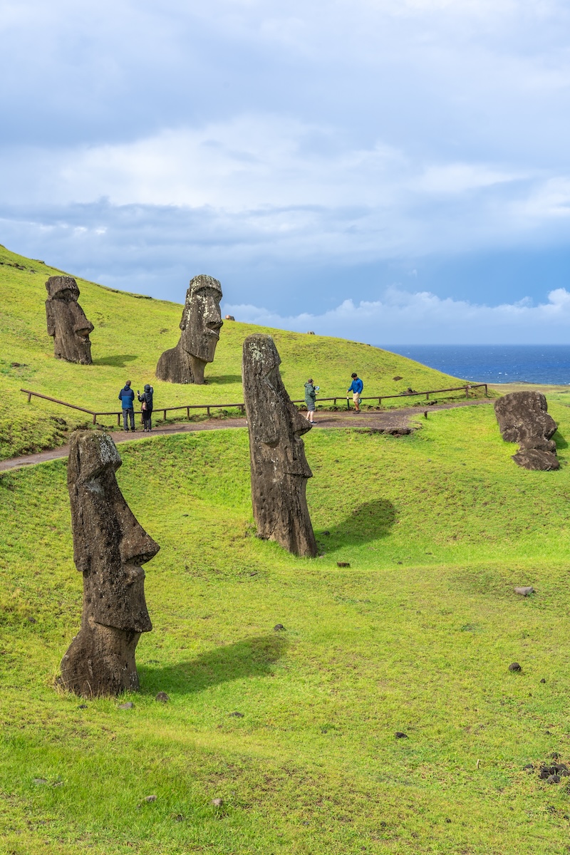 Easter Island statues at Rano Raraku.