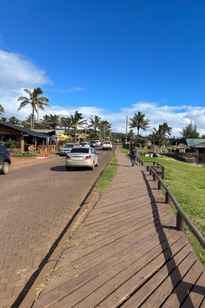 The town of Hanga Roa on Easter Island.