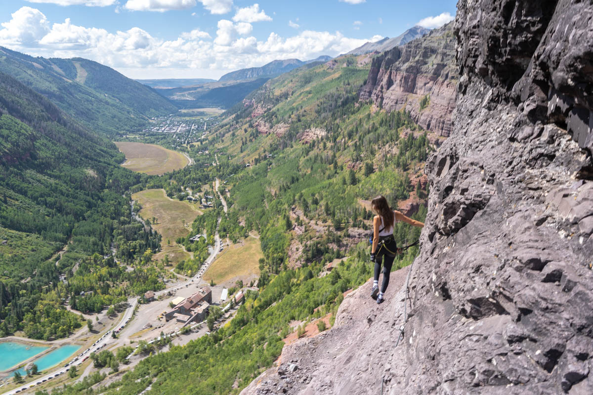 A view of Telluride, Colorado from above.